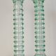 2 bougeoirs en verre torsadé