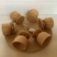 6 wooden egg cups hourglass wall mount Scandinavian wood