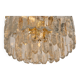 Superb brass lamp with crystal glass, Palazzo, Kalmar, Austria, 1970.
