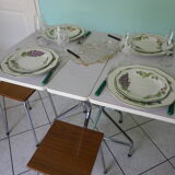 Formica foldable table, chrome feet - 60s