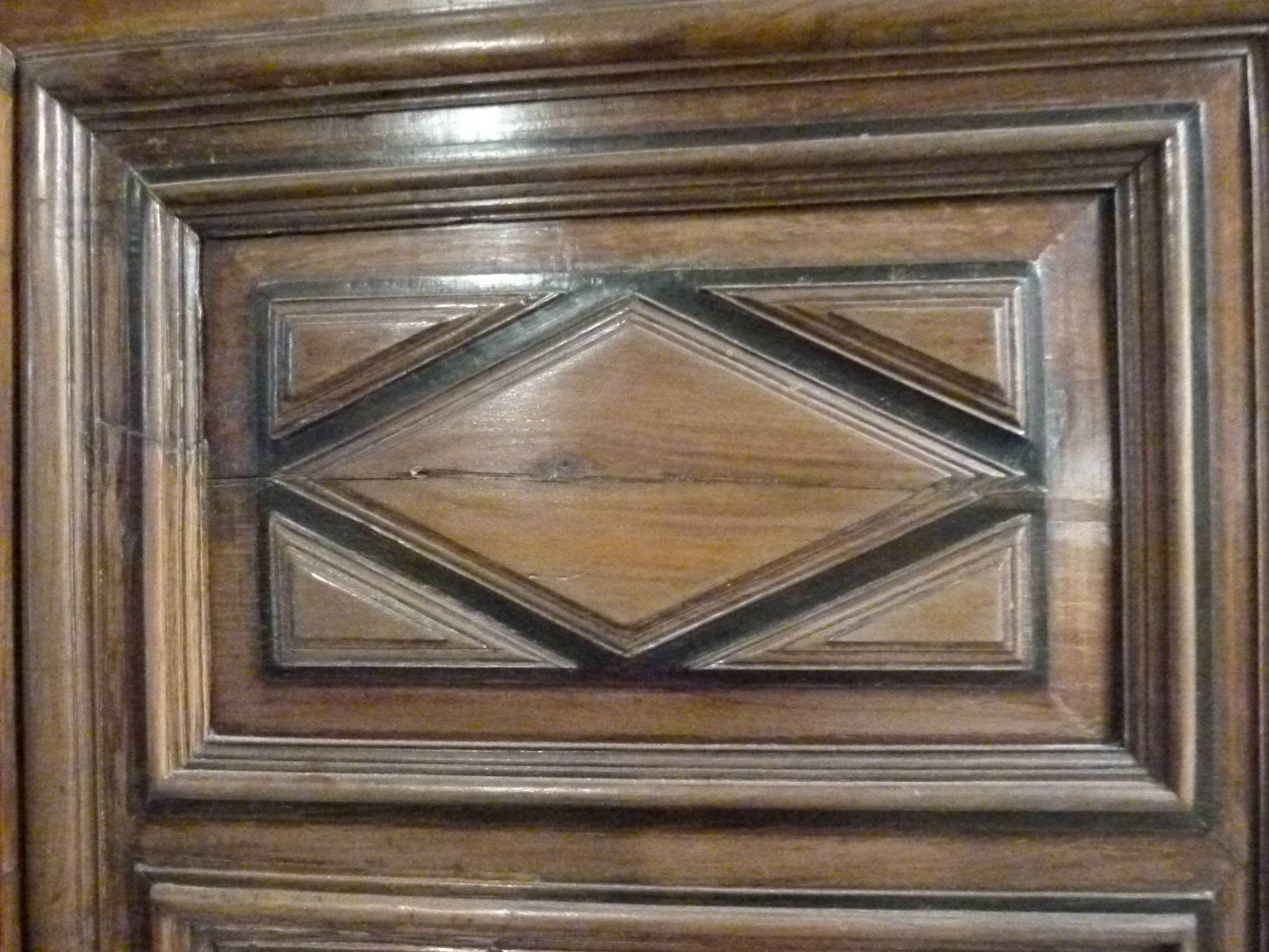 19th century walnut cabinet door
