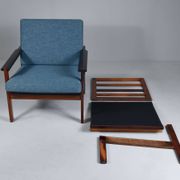 Fauteuil Capella par Illum Wikkelso pour Niels Eilersen. 1959.