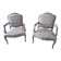 Modernised Louis XV armchairs