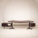 T96 Rosewood Boomerang Desk by Osvaldo Borsani for Tecno, First Edition, 1950