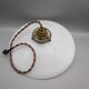 Antique white opaline pendant light