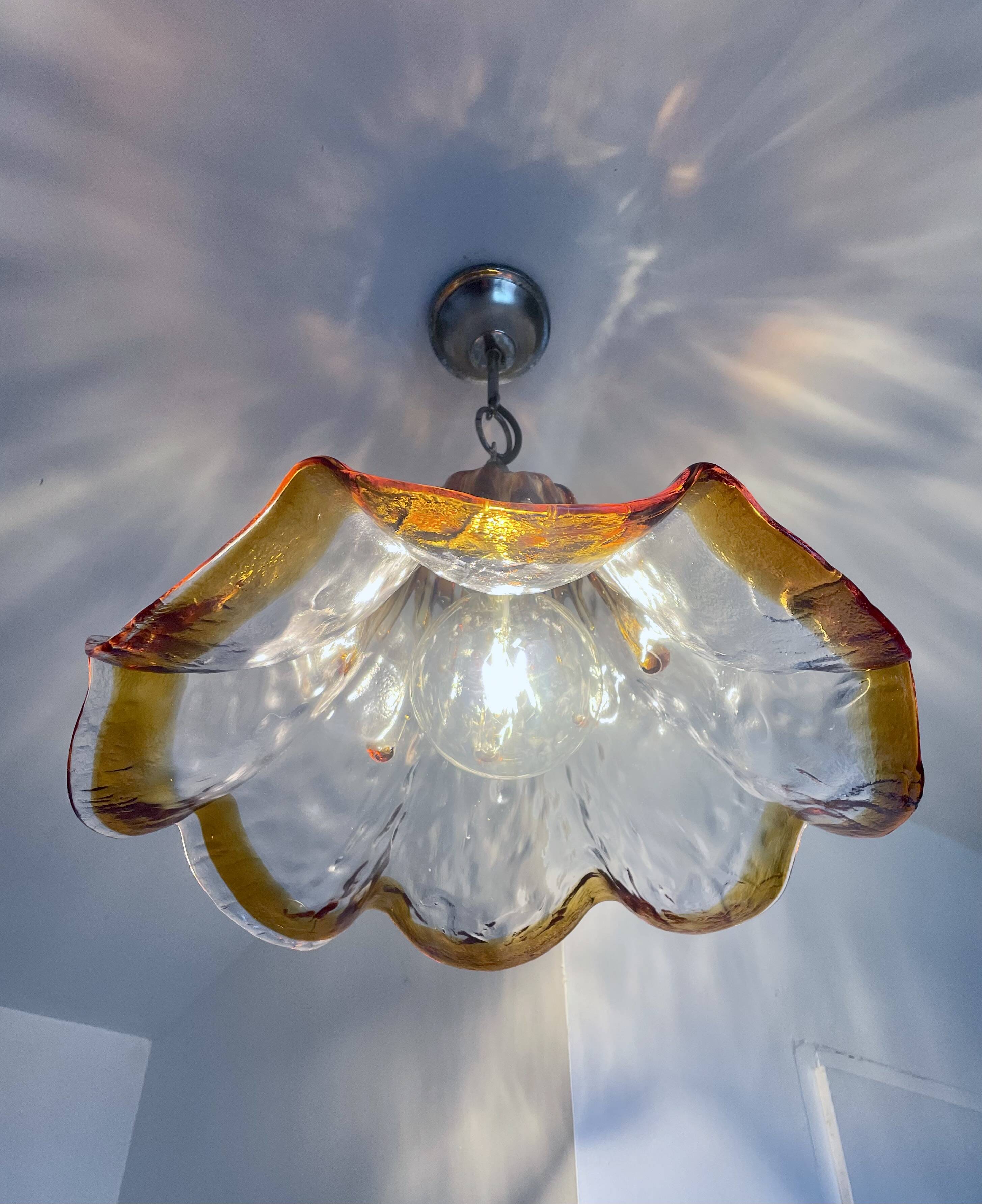 Murano glass pendant from the 1960s to 1970s.