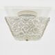 J.T. Kalmar Square Applique Ceiling Light in Brass and Textured Glass, 1950s