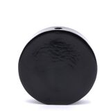Vase soliflore minimaliste noir en verre, années 70