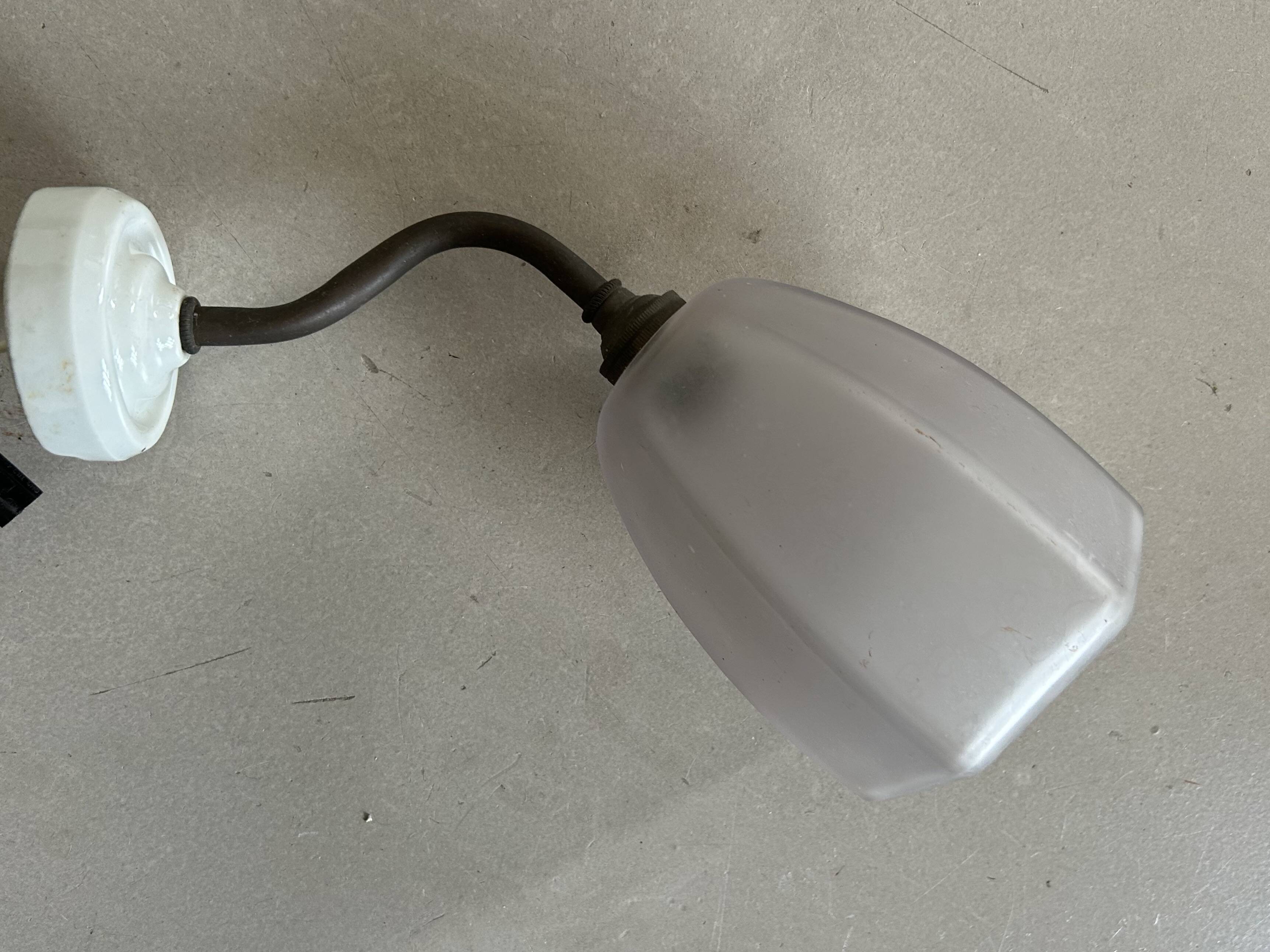 Antique Art Deco swan neck wall light