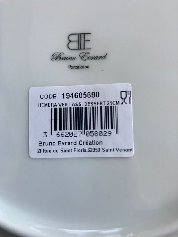 Service de vaisselle Bruno Evrard