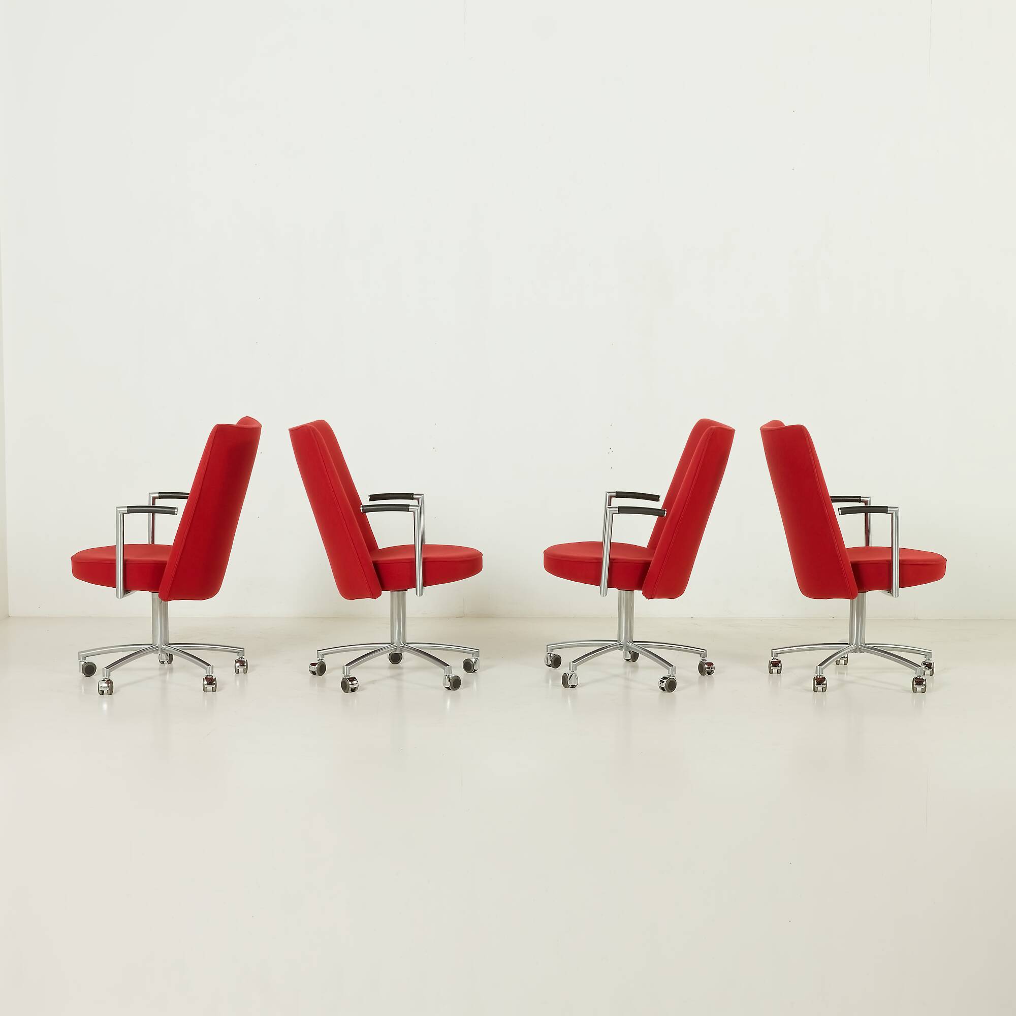 Erik Jørgensen “Partner” chairs by J. Foersom & P. Hiort-Lorenzen, set of 4, Denmark, 1970s