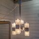 Chrome and glass pendant chandelier by Sciolari, Italy, 1960s