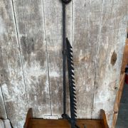 Old black wrought iron fireplace rack 18th century vintage