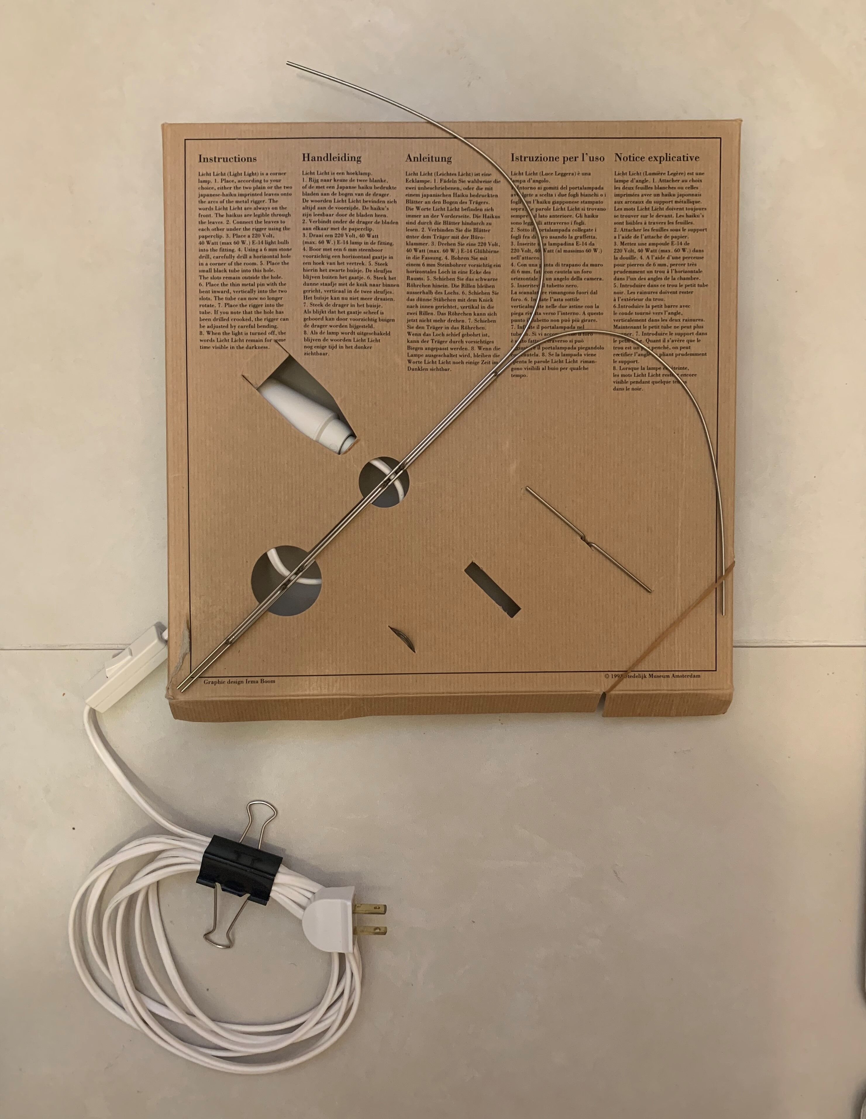 Licht Licht wall lamp by Ingo Maurer 1993