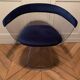 Fauteuil Warren Platner pour Knoll en velours bleu