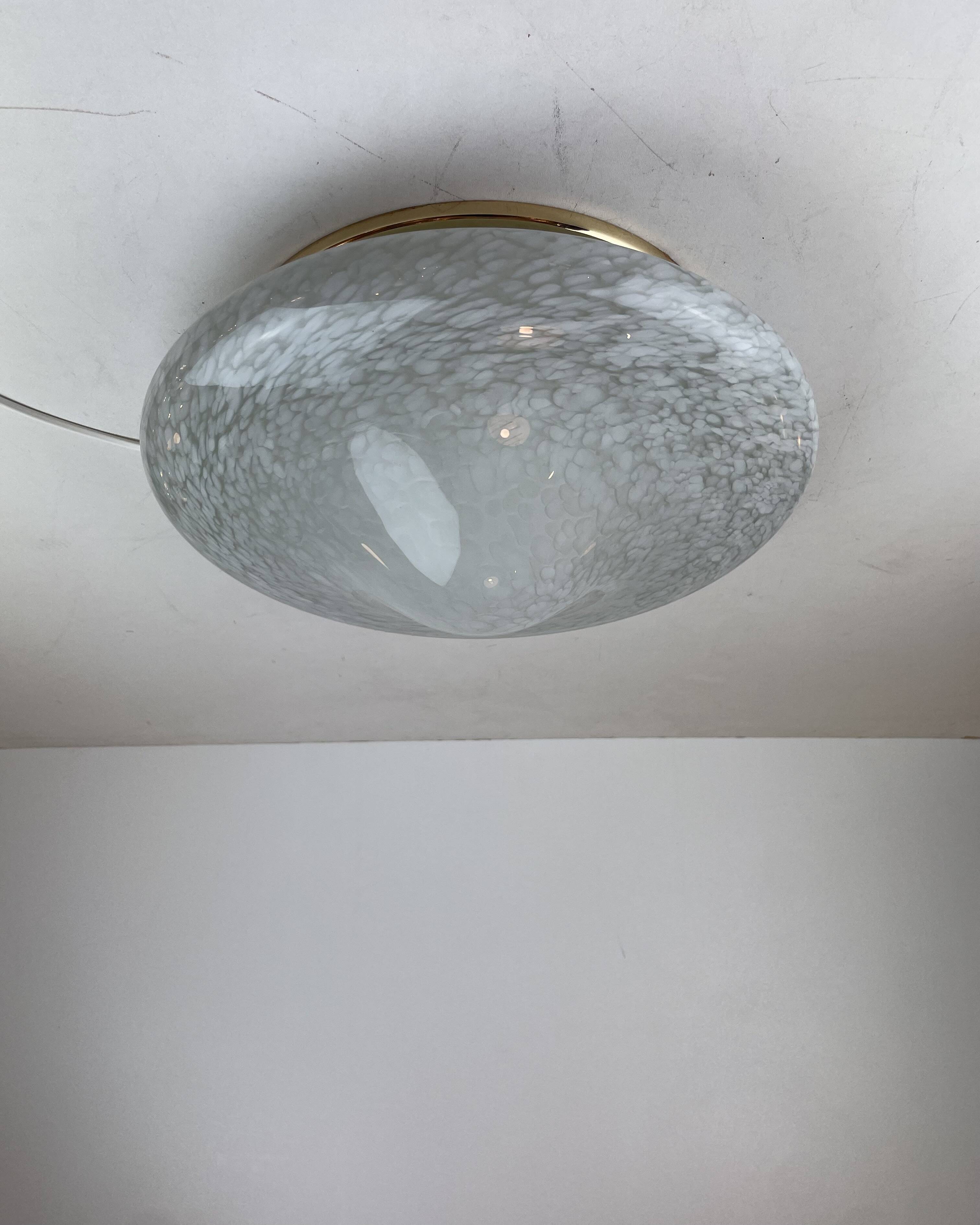 Maculato Murano Glass Ceiling Lamp, Italy, 1980s