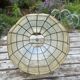 Lampshade for mother-of-pearl and vintage brass suspension