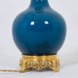 Lamp in Paris porcelain and gilded bronze, circa 1880