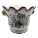 Earthenware planter with hand-painted Strasbourg decor – 20th century
