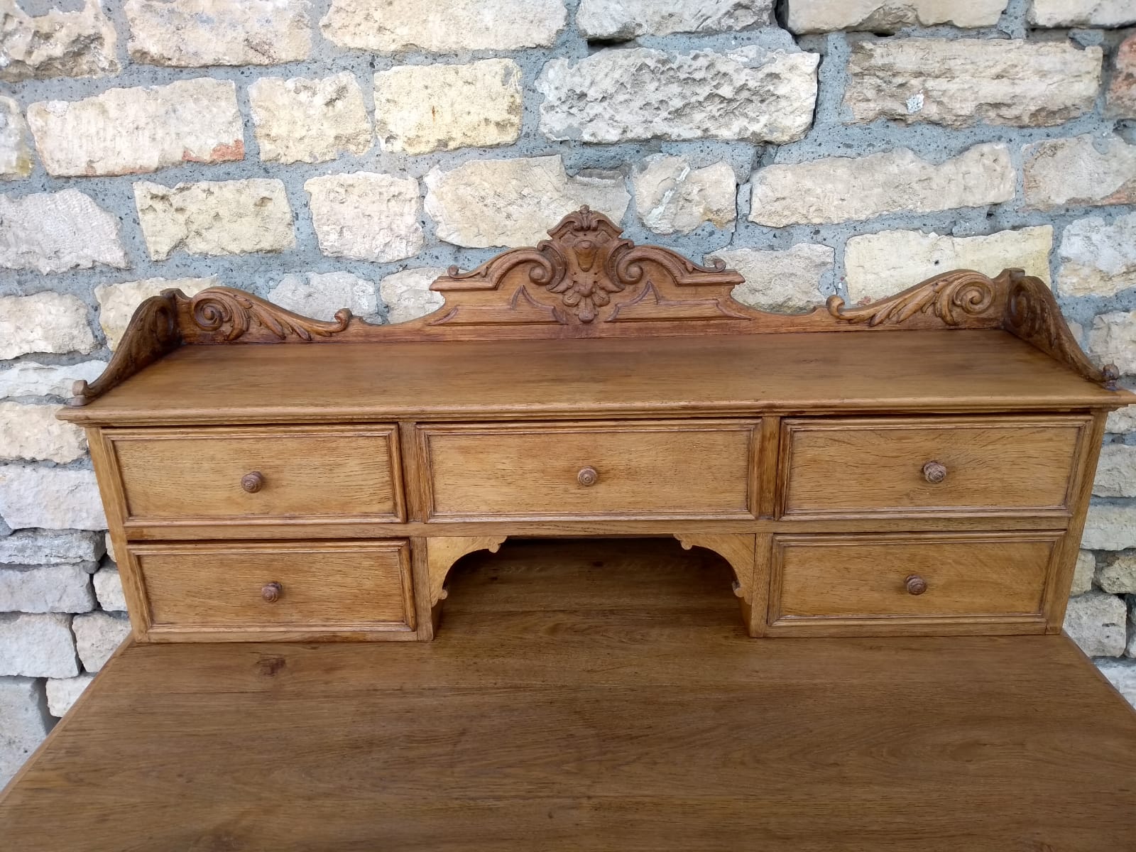 Old light oak desk