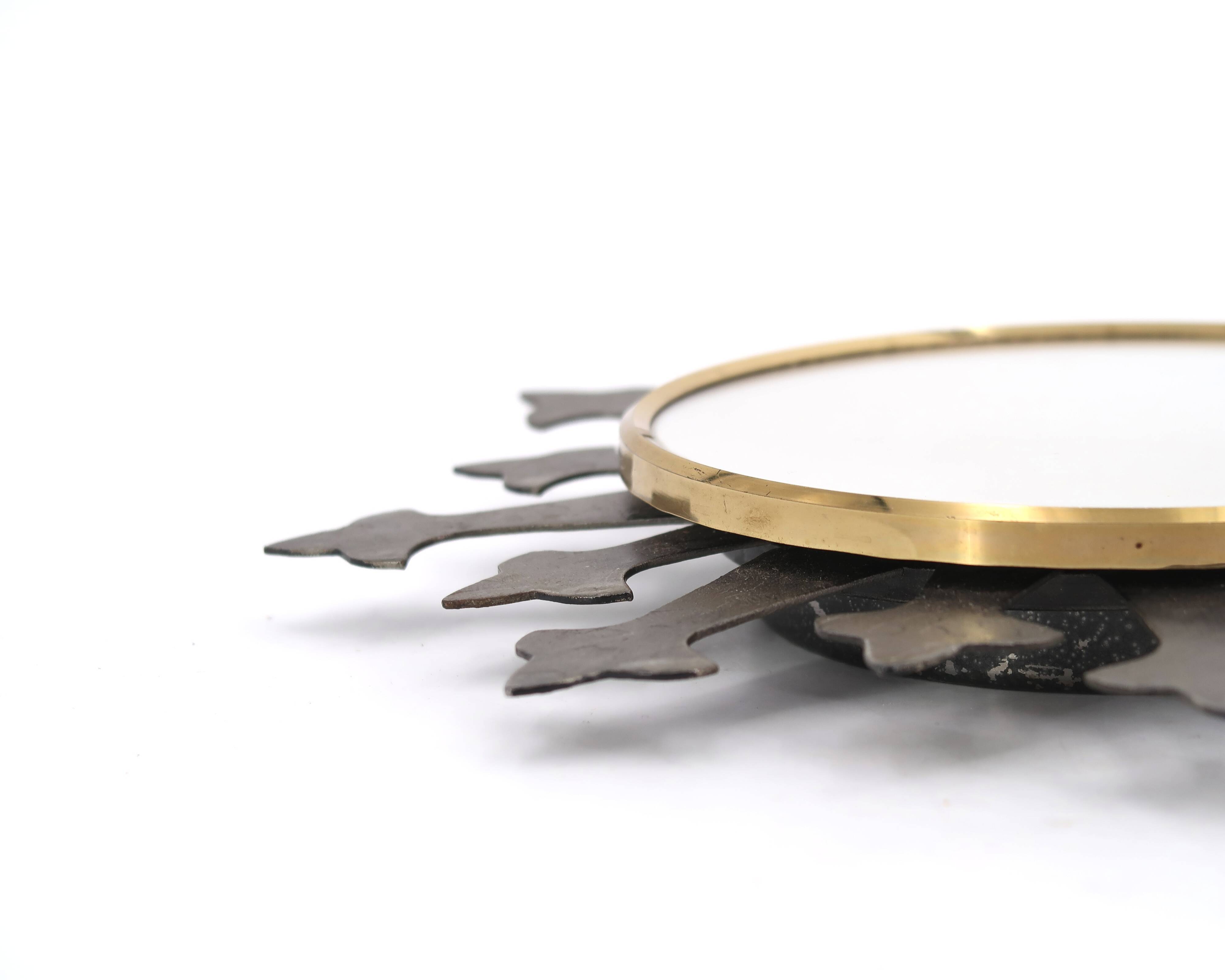 Small metal sun mirror, 1950s