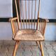Vintage armchairs WKS design Arno Lambrecht rattan and wood 1950