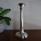 Vintage silver metal candle holder 32.5 cm