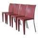4 Kartell Coral Pink "Miss Global" Chairs by Philippe Starck | 1990s