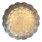 Ancienne applique ronde ou plafonnier de couleur ambre minimaliste vintage