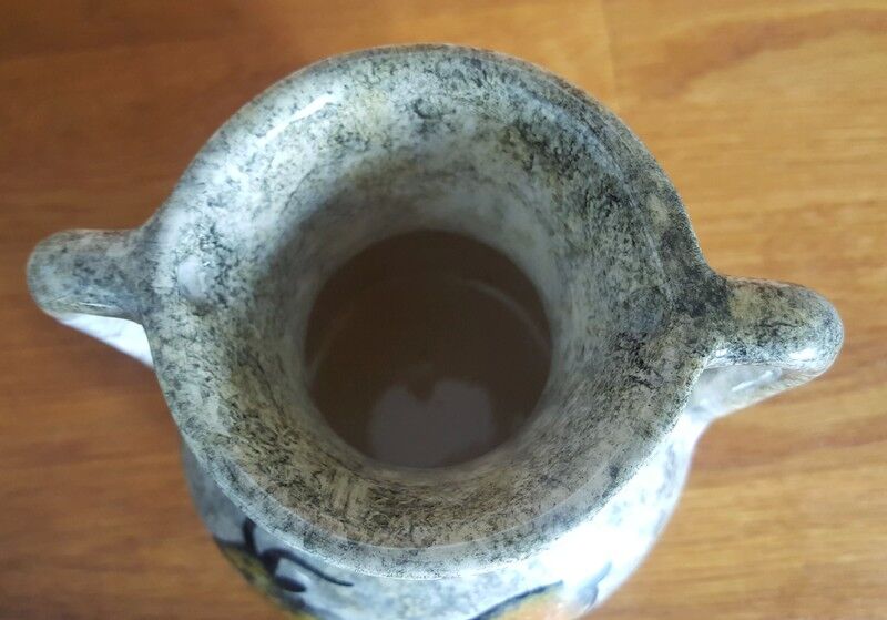 Vintage ceramic vase rock decoration