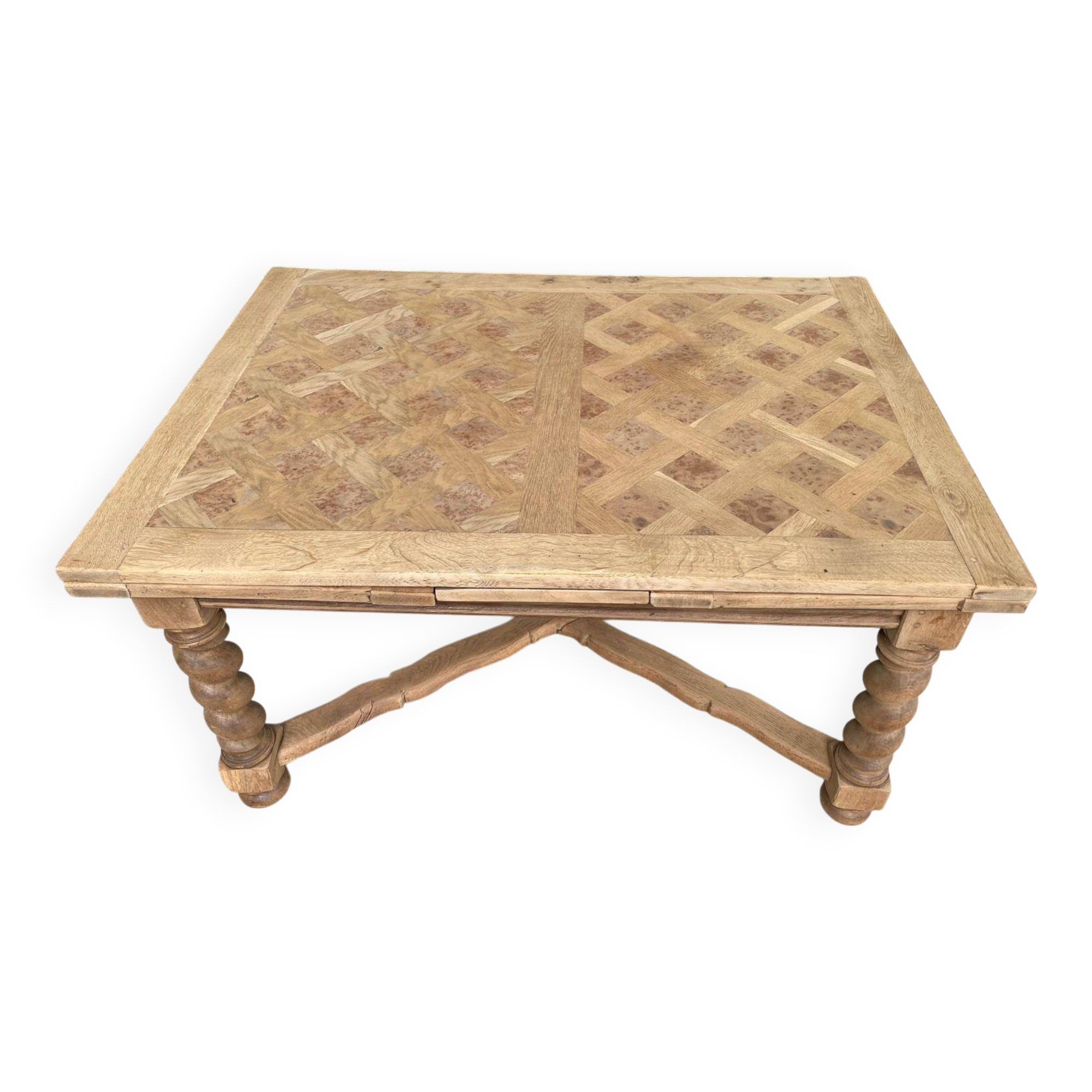 18th century monastery dining table renovated in solid oak 250cm