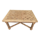 18th century monastery dining table renovated in solid oak 250cm