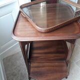 Empty table with bar flap