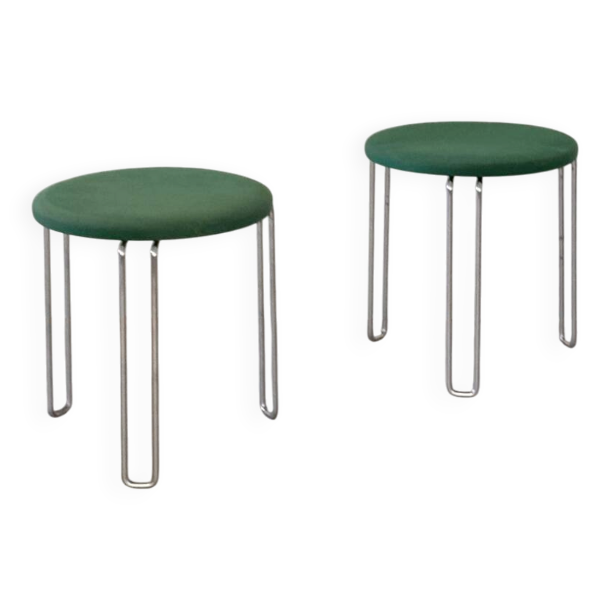 Pair of vintage Italian design stools from the 80s.