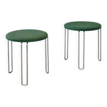 Pair of vintage Italian design stools from the 80s.