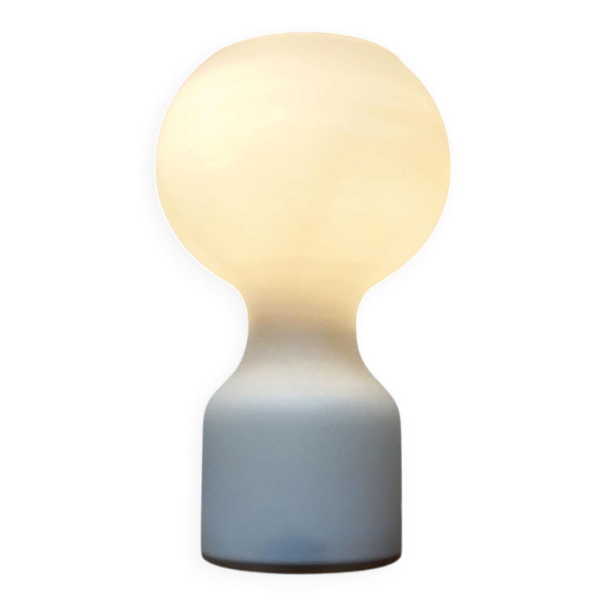 Vintage minimalist glass table lamp from the space age by Jean Paul Edmonds Alt for Philips, 1970s.