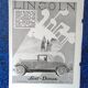 A Lincoln car paper advertisement from a 1930 magazine