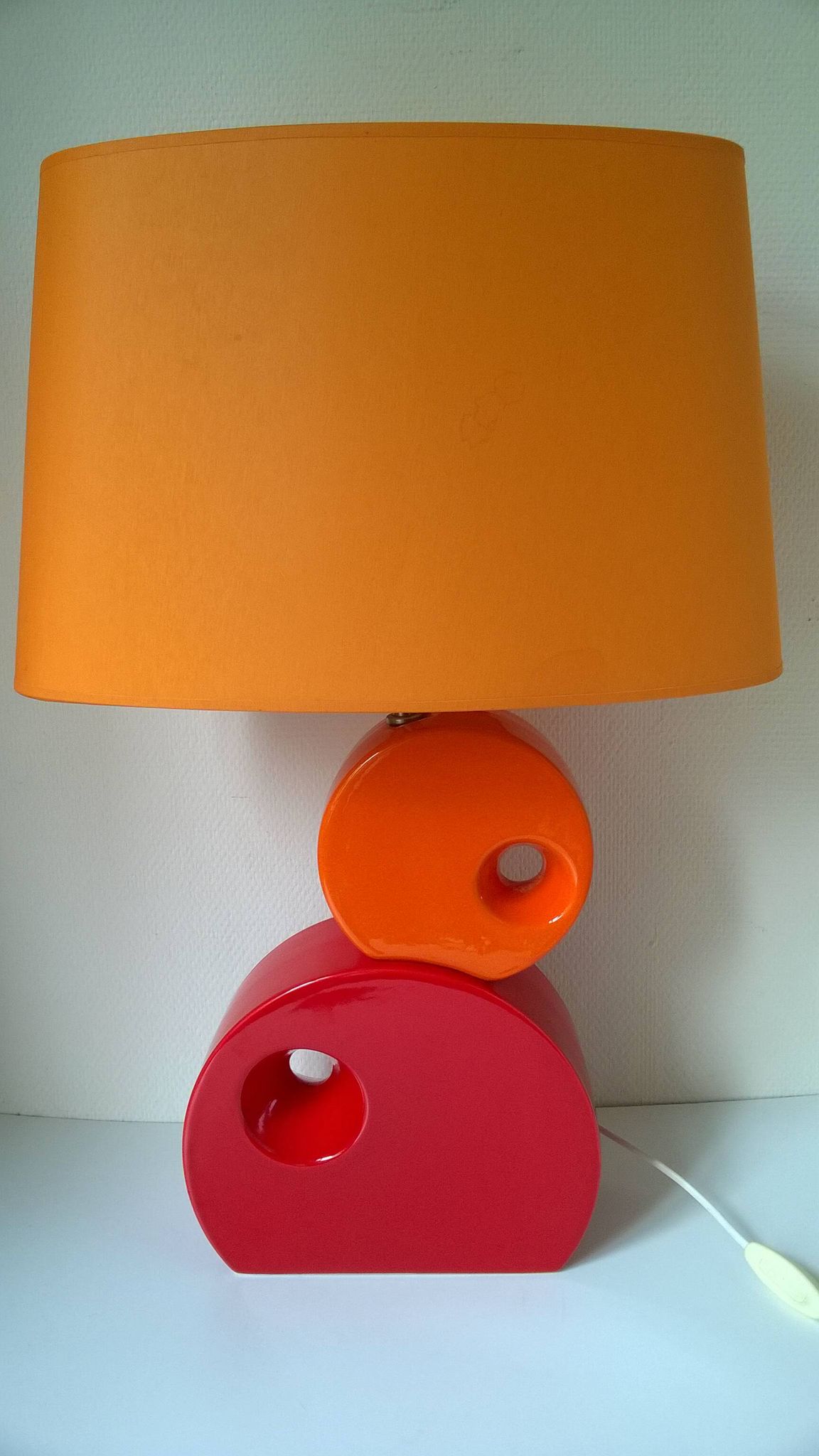Lampe de table en céramique par Louis Drimmer, France 1980