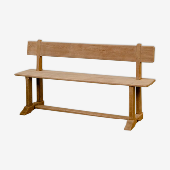 Solid church wood bench