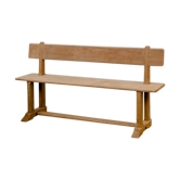 Solid church wood bench