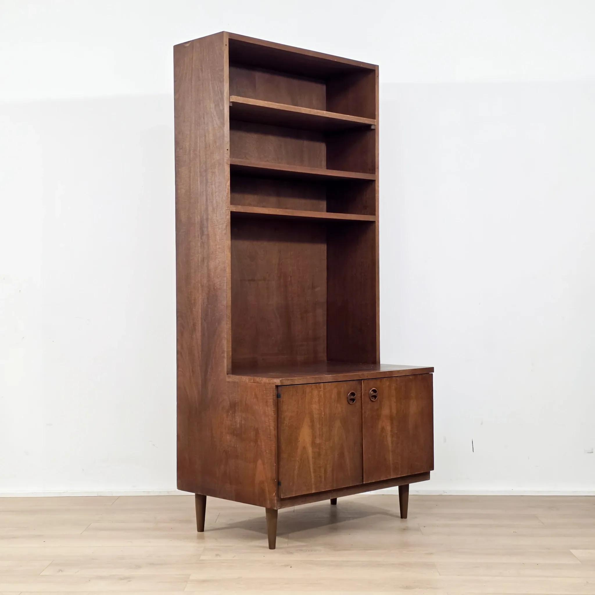 Scandinavian solid wood library, Mid-Century style, 1960s