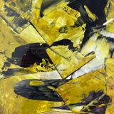 Waves of Gold Modern Abstraction by Juraj Huliak