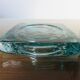 Saint Gobain ashtray in sky blue transparent glass 70s