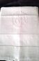 Drap ancien en lin monogrammé JB  Brodé de pois et jours échelles en retour