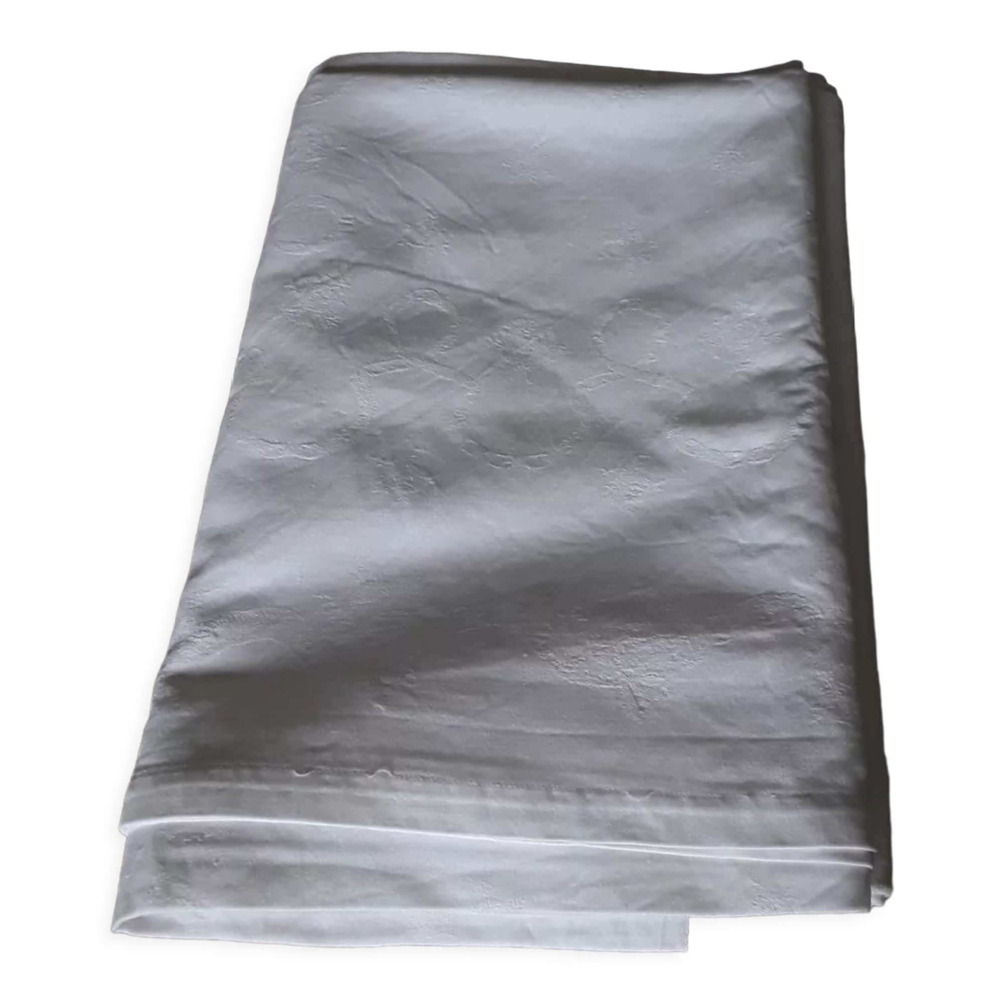 2 white cotton damask tablecloths