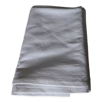 2 white cotton damask tablecloths