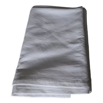 2 damask tablecloths white cotton