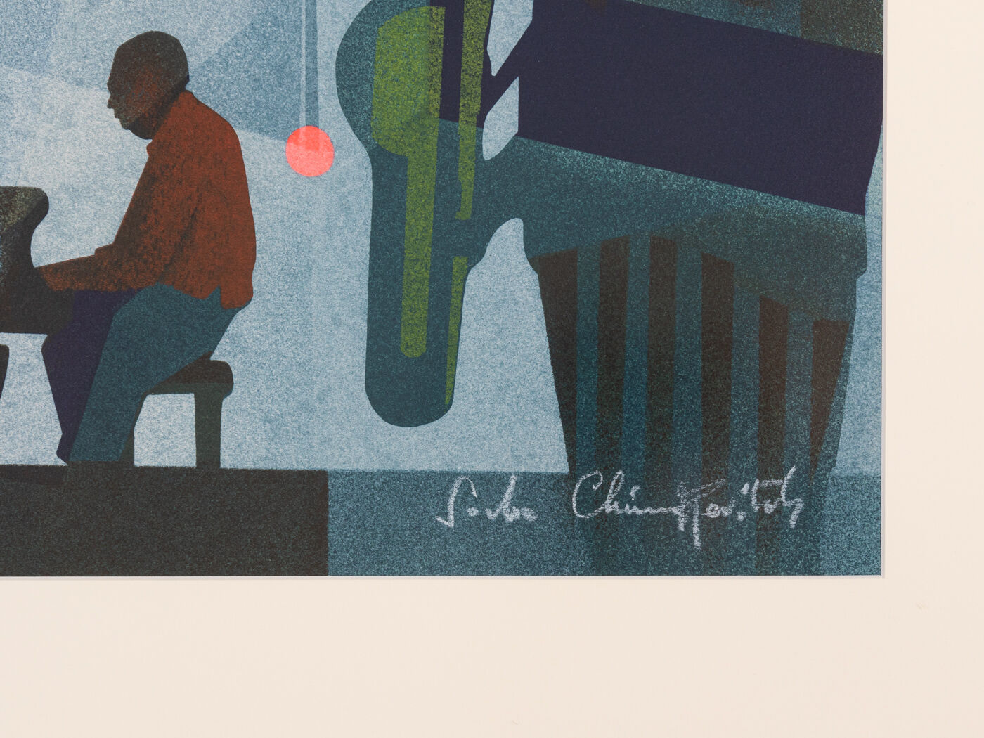 Jazz at Night, Screen Printing on Thick Paper, 97 x 81 cm