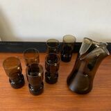 Service verre soufflé vintage 70