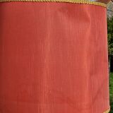 Floor lamp with shelf of the 40s/50s in beech lampshade red fabric